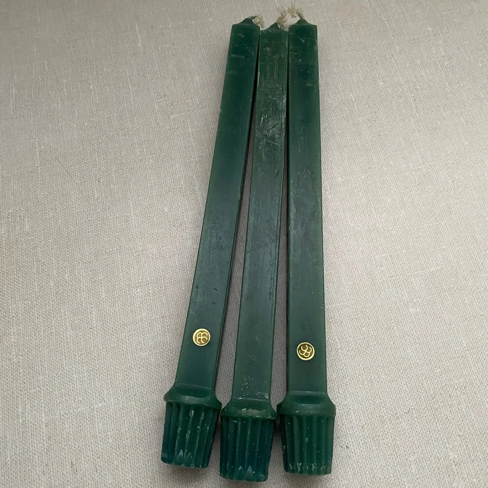 Vintage Partylite Evergreen Candle Sticks Candlestick Lot Of 3 Unlit‎